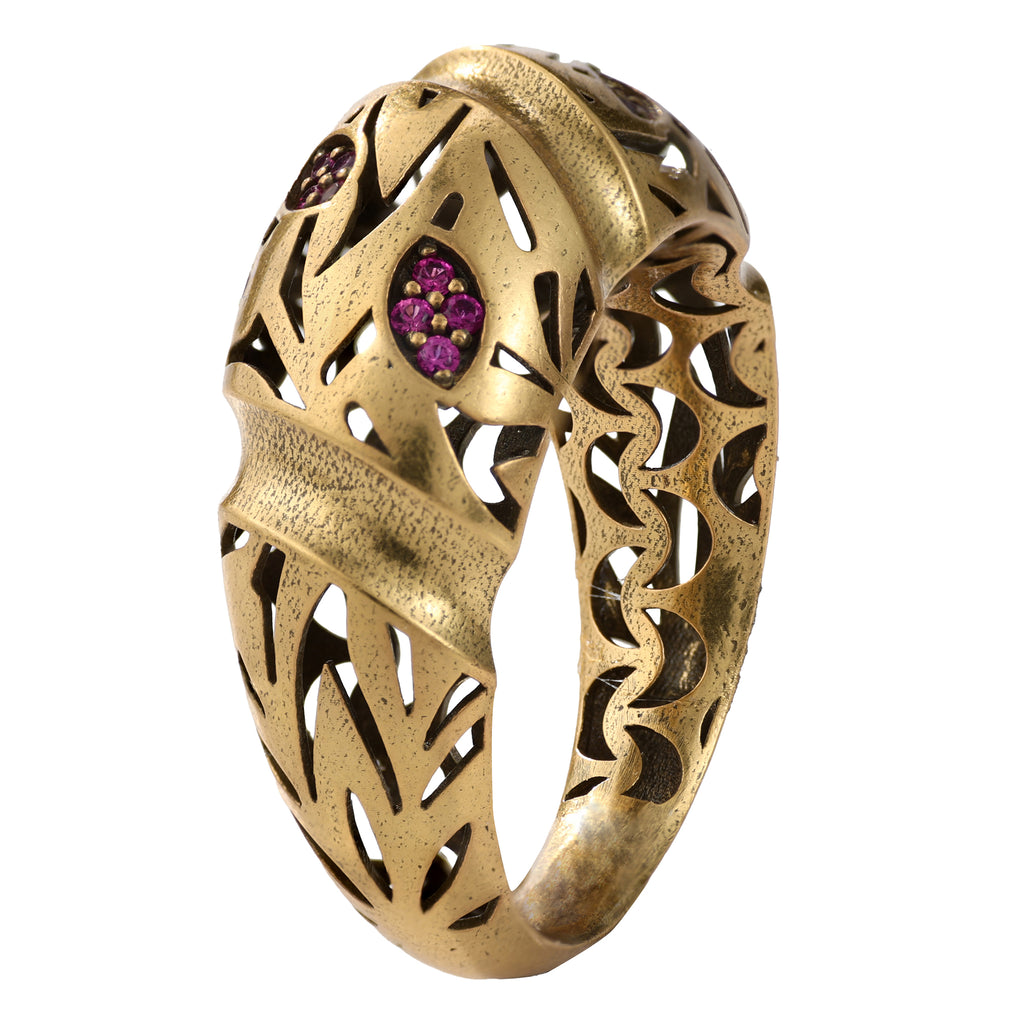 Botanical Openwork Statement Ring