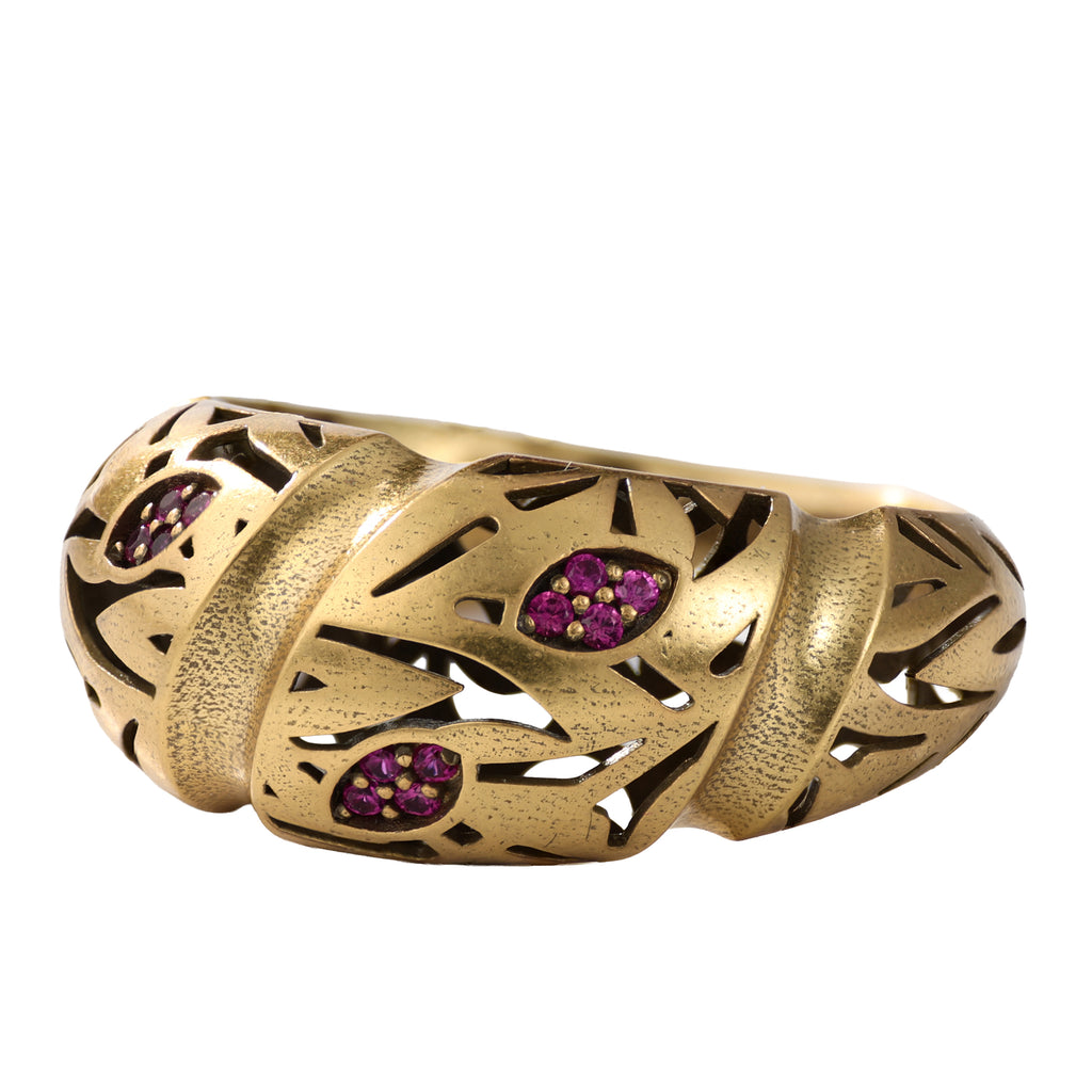 Botanical Openwork Statement Ring