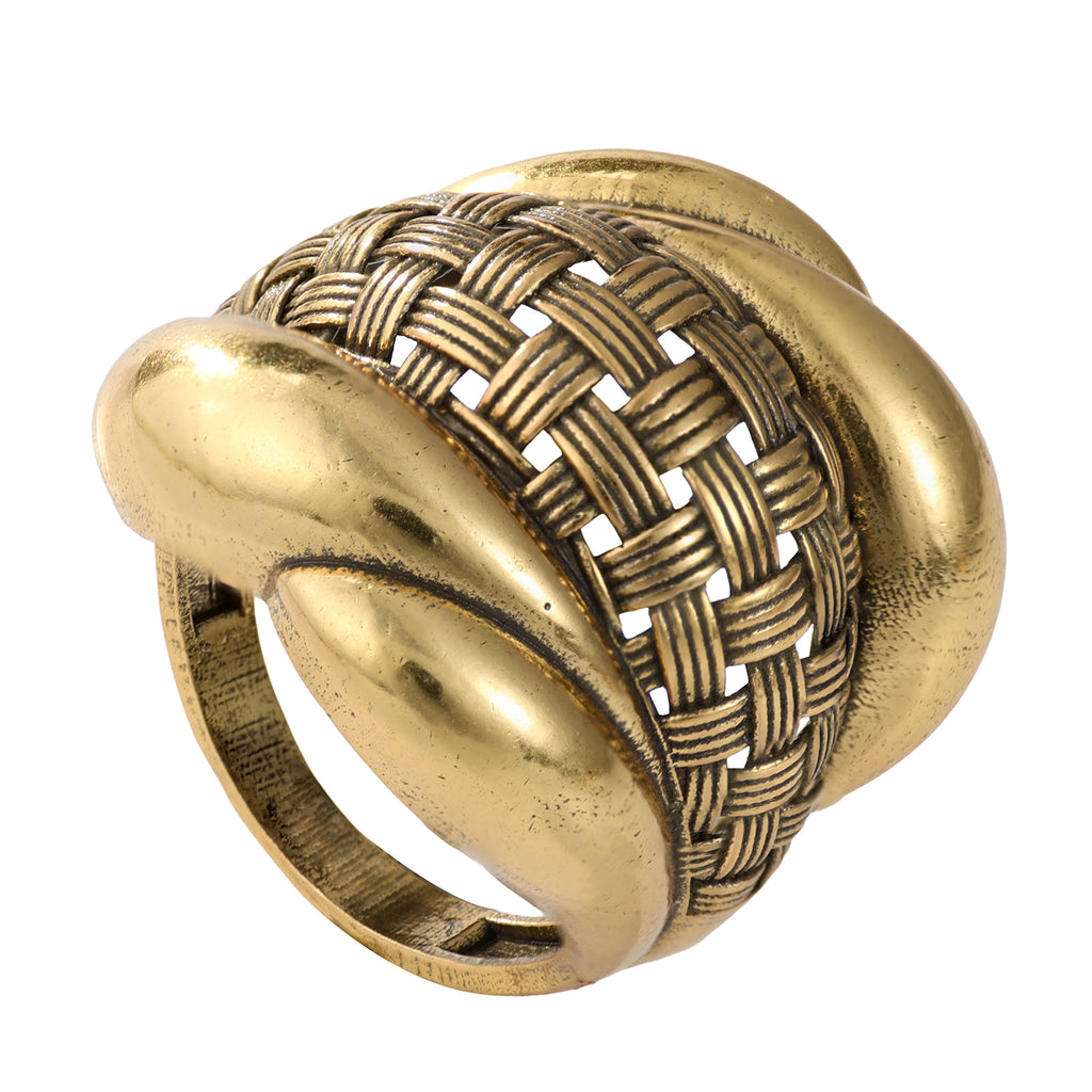 Woven Sculptural Statement Ring