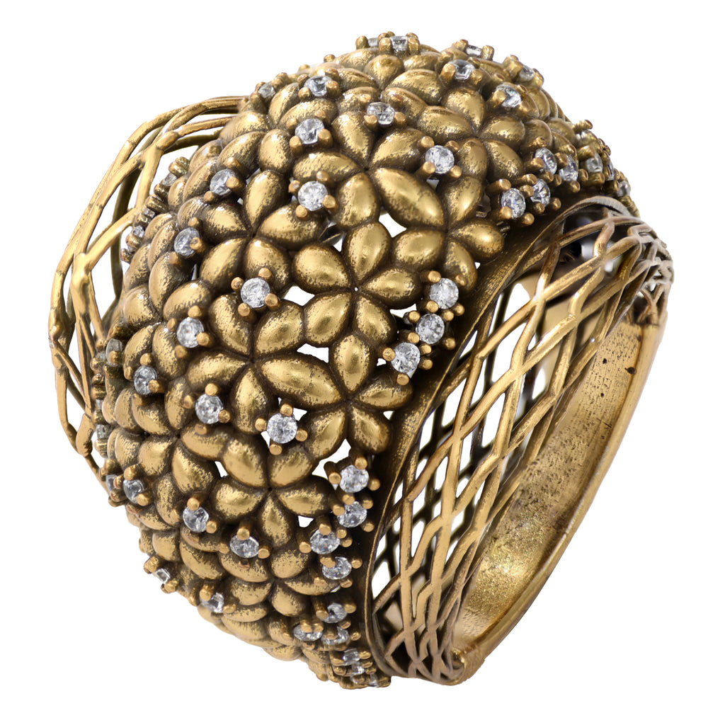 Floral Openwork Statement Ring