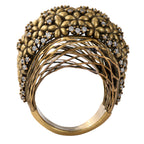 Floral Openwork Statement Ring