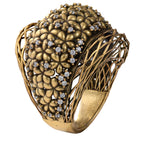 Floral Openwork Statement Ring