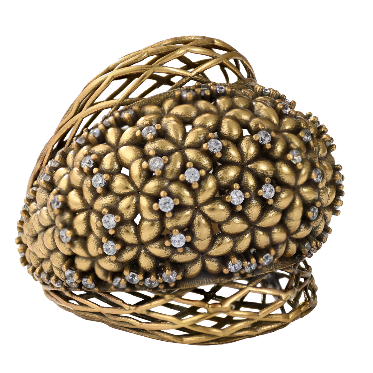Floral Openwork Statement Ring
