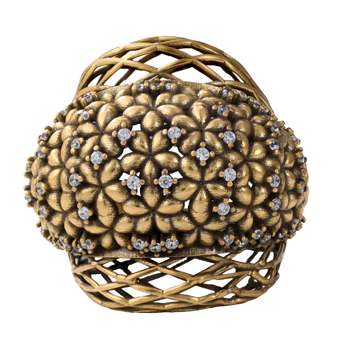 Floral Openwork Statement Ring