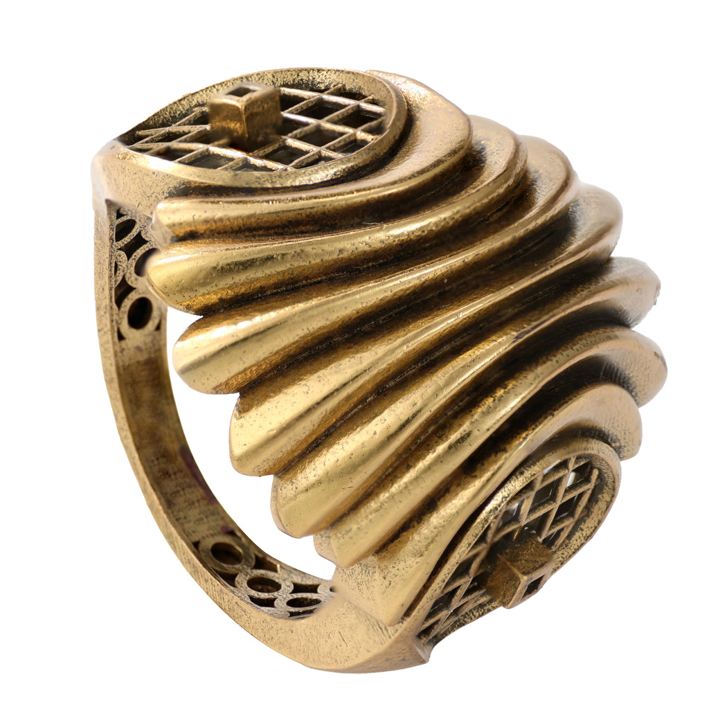 Layered Wave Sculptural Ring
