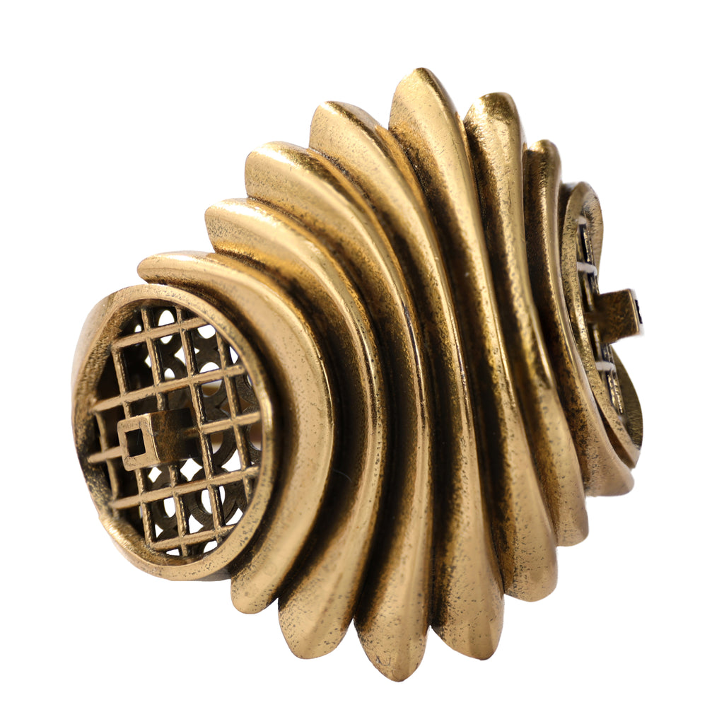 Layered Wave Sculptural Ring