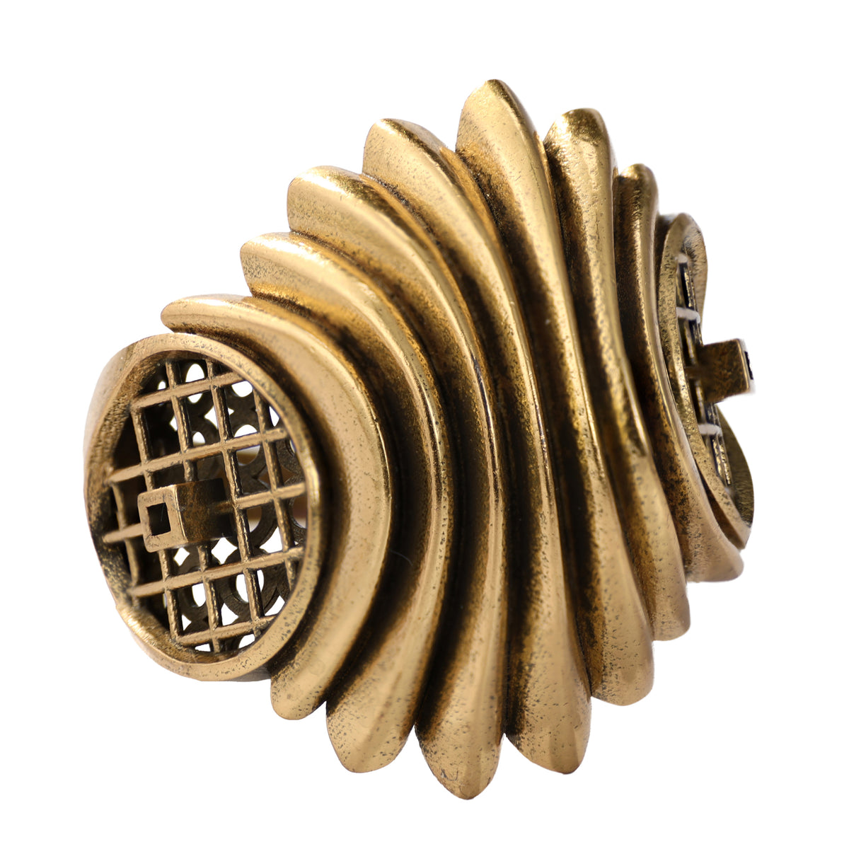 Layered Wave Sculptural Ring