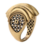 Layered Wave Sculptural Ring