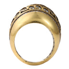 Leaf Motif Pavé Statement Ring