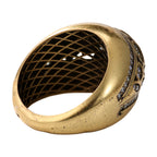 Leaf Motif Pavé Statement Ring