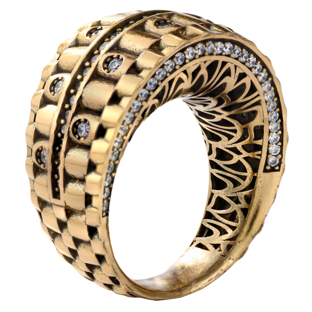 Architectural Pavé Statement Ring
