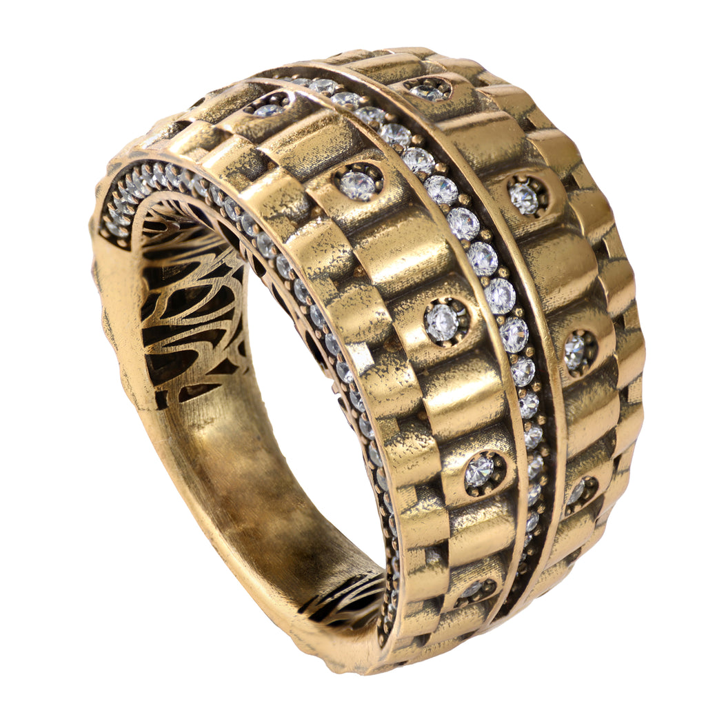 Architectural Pavé Statement Ring