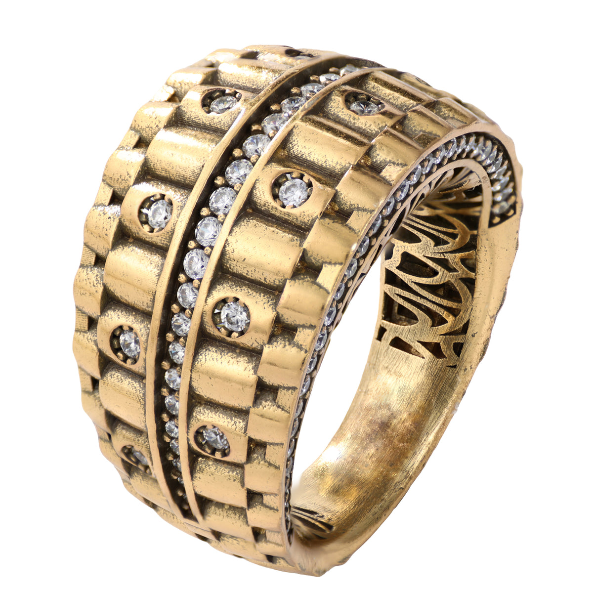 Architectural Pavé Statement Ring