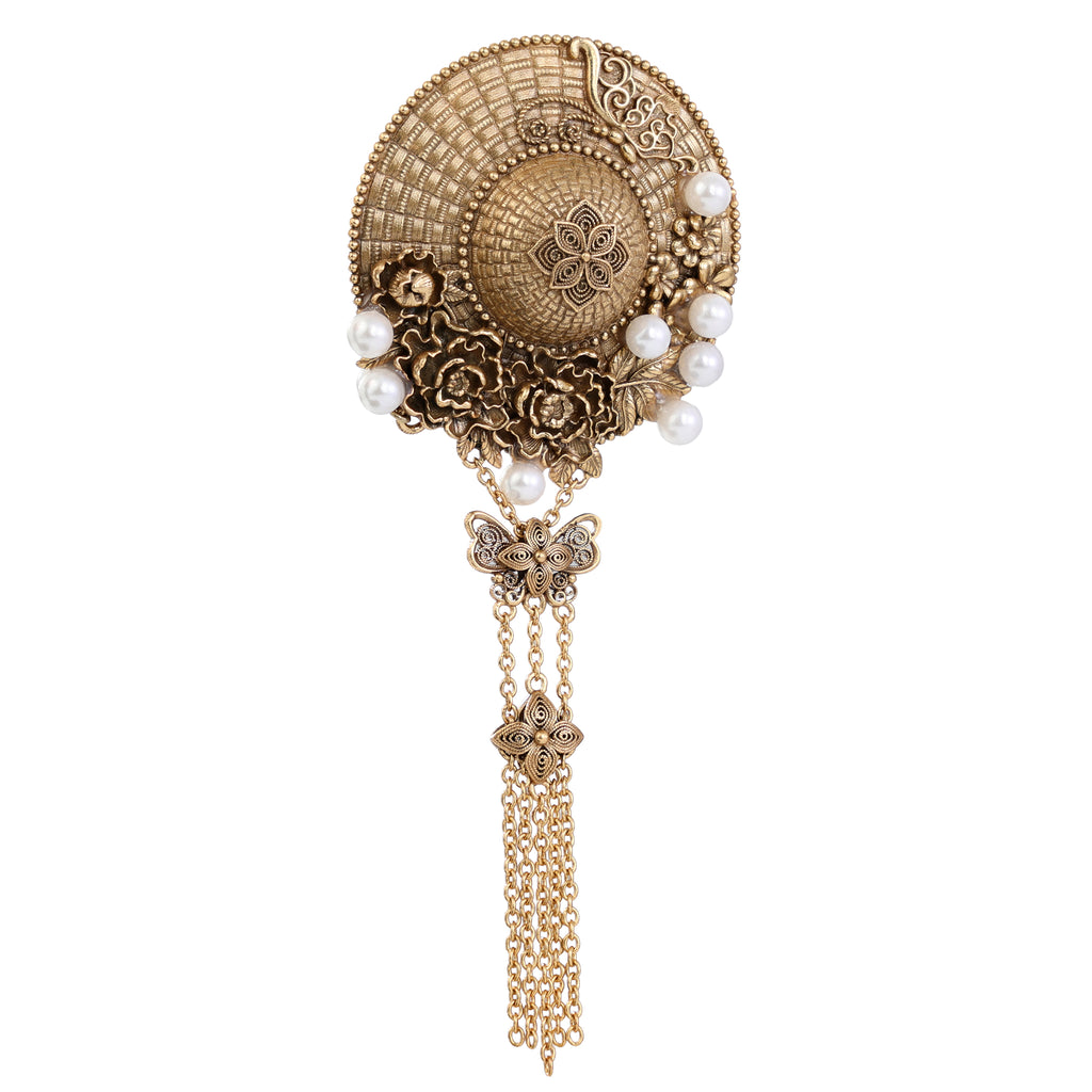 Floral Medallion Tassel Pendant