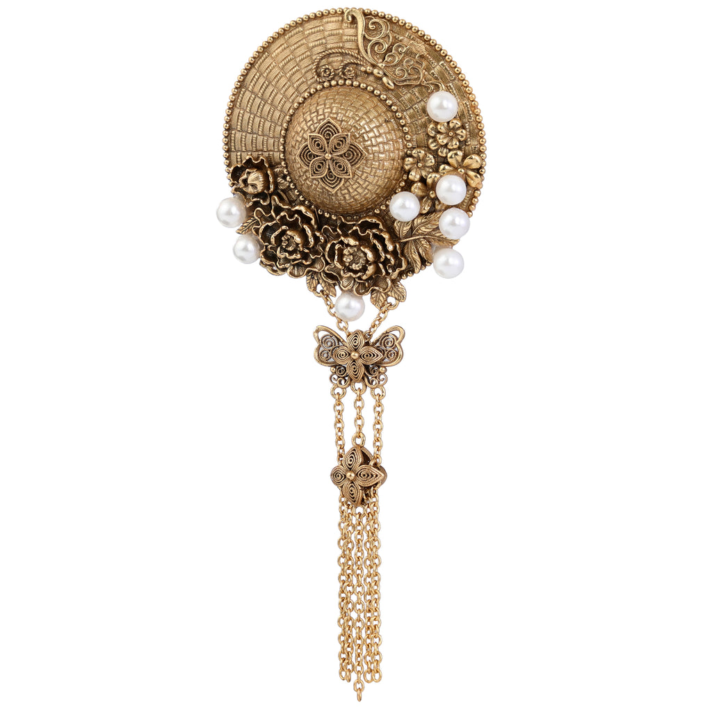 Floral Medallion Tassel Pendant
