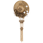 Floral Medallion Tassel Pendant