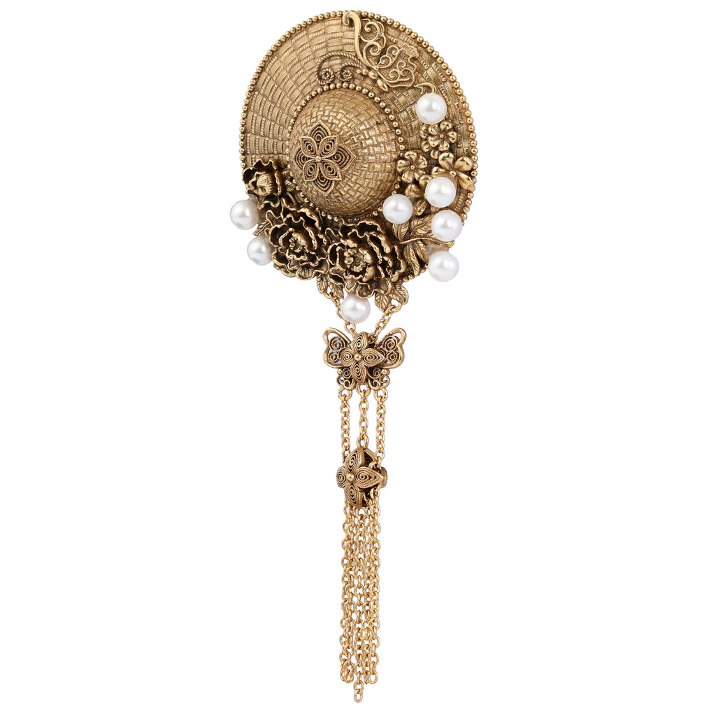 Floral Medallion Tassel Pendant
