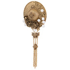 Floral Medallion Tassel Pendant