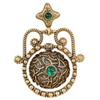 Green Stone Orb Statement Pendant