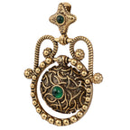 Green Stone Orb Statement Pendant