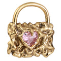Pink Heart Padlock Pendant