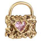 Pink Heart Padlock Pendant