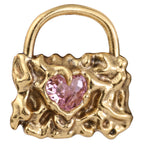 Pink Heart Padlock Pendant