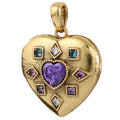 Multicolor Heart Statement Pendant