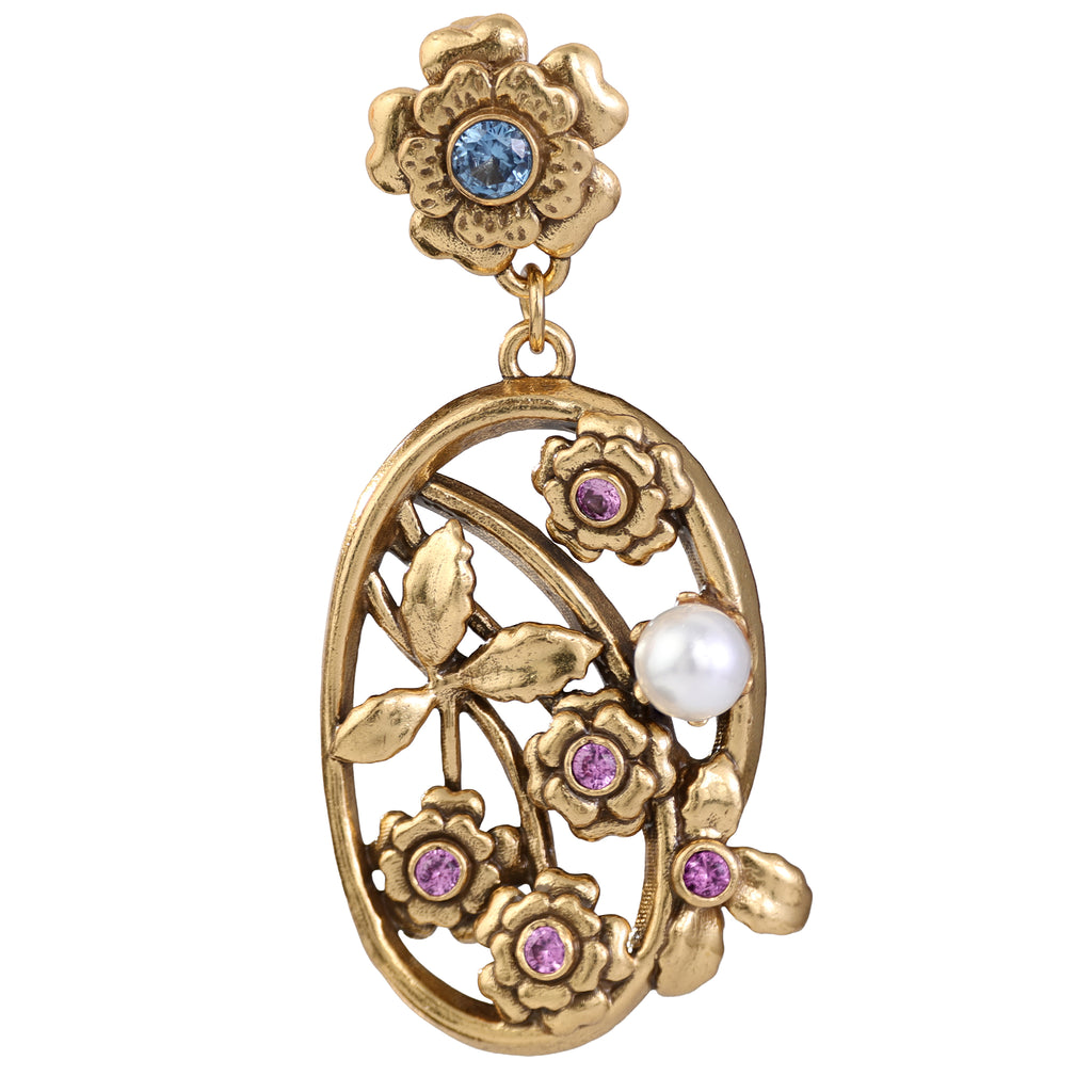 Floral Pearl Openwork Pendant