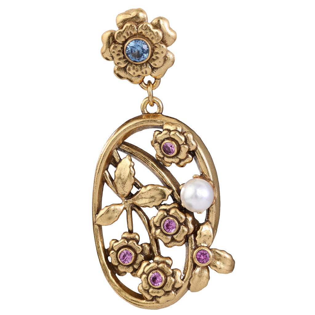 Floral Pearl Openwork Pendant