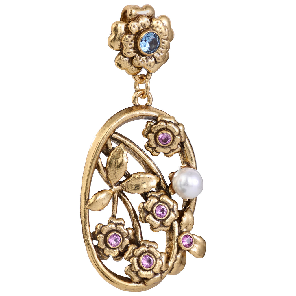 Floral Pearl Openwork Pendant
