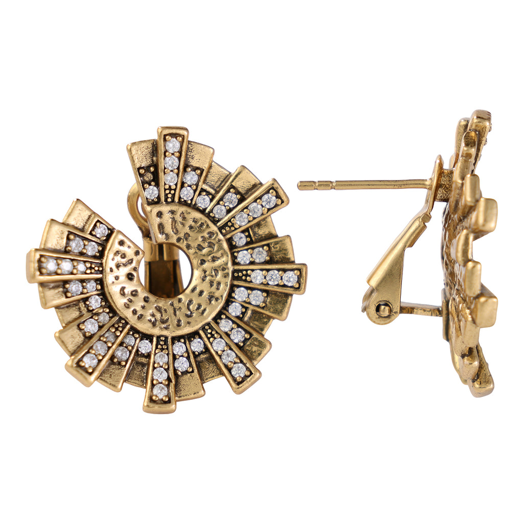 Sunburst Pavé Statement Earrings