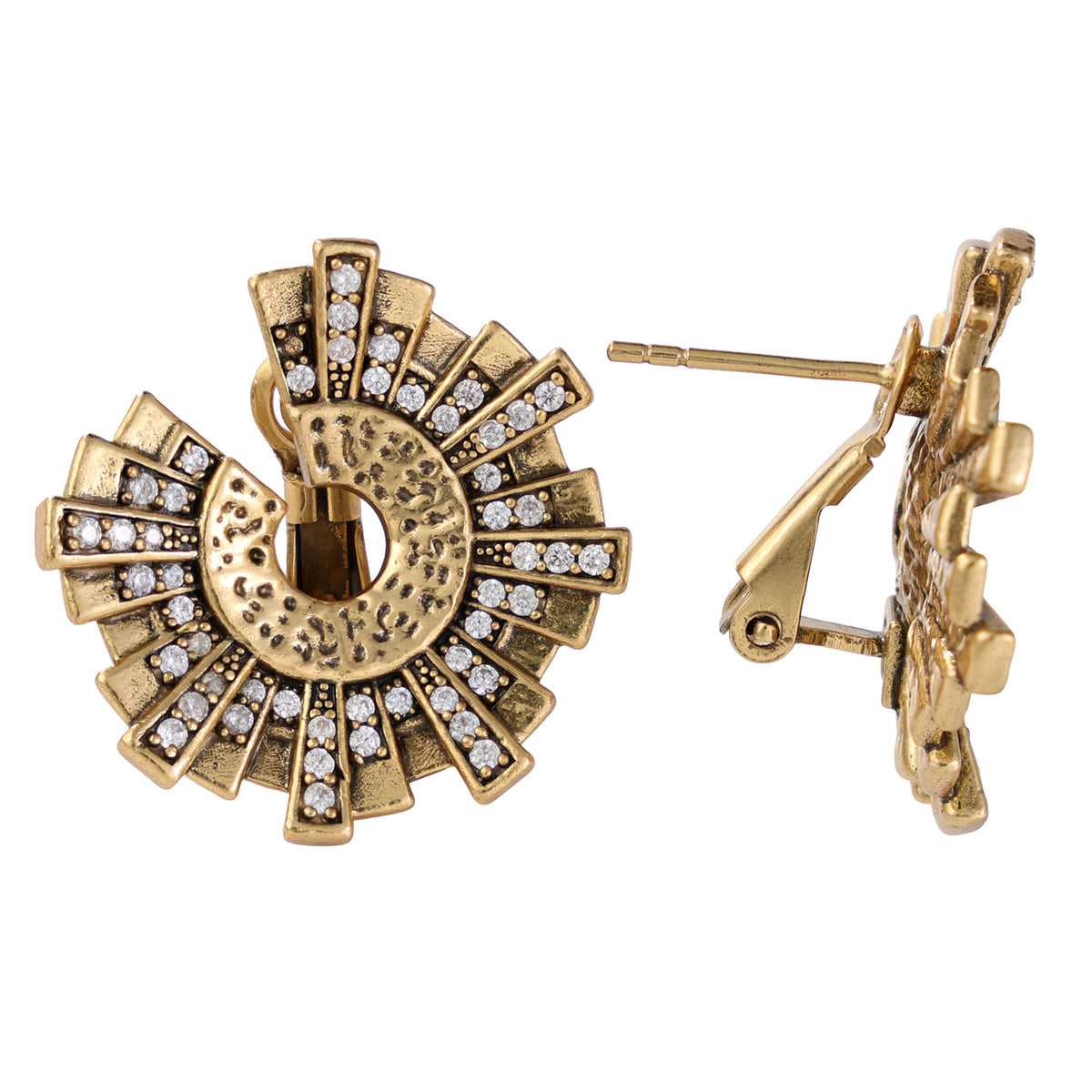 Sunburst Pavé Statement Earrings