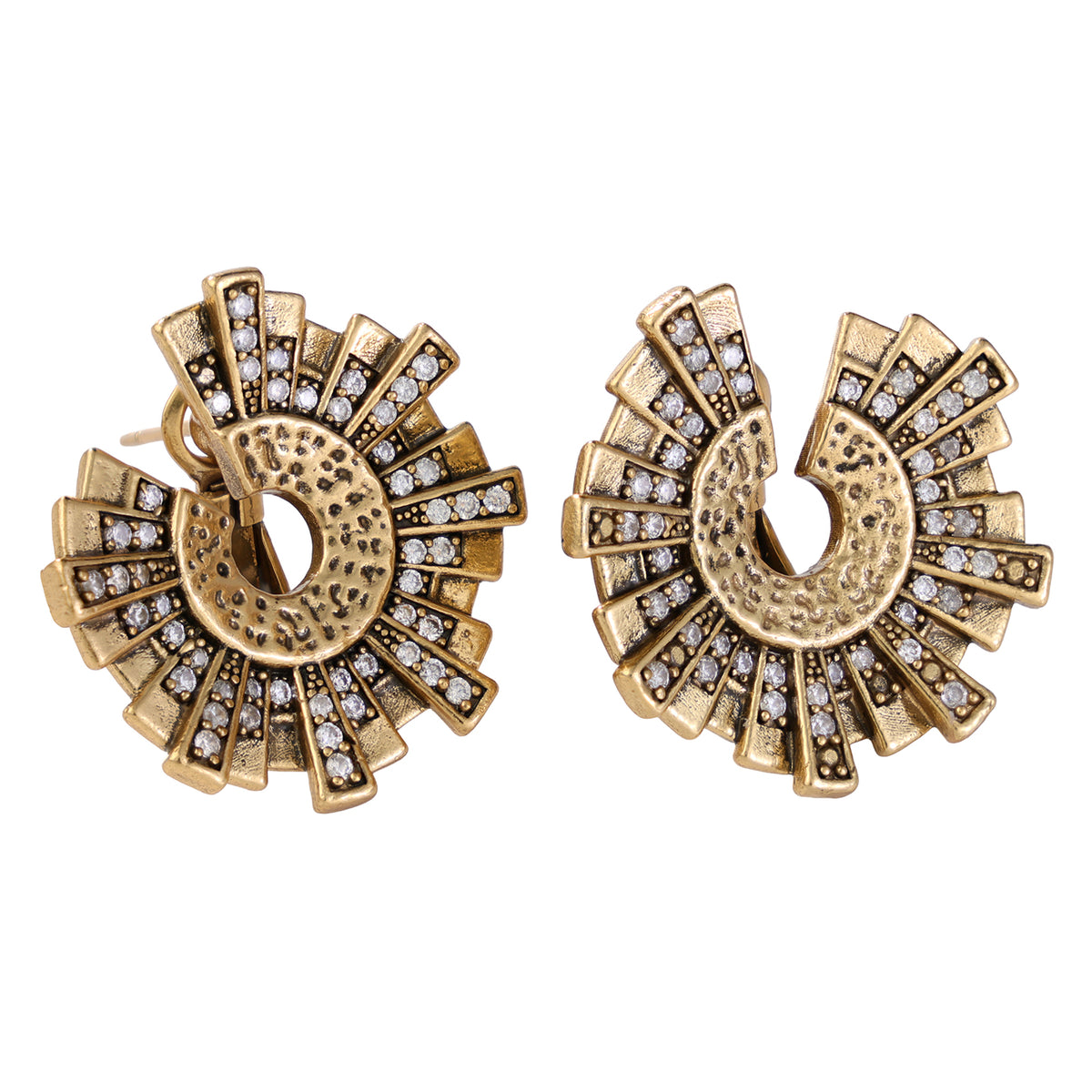 Sunburst Pavé Statement Earrings