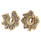 Sunburst Pavé Statement Earrings