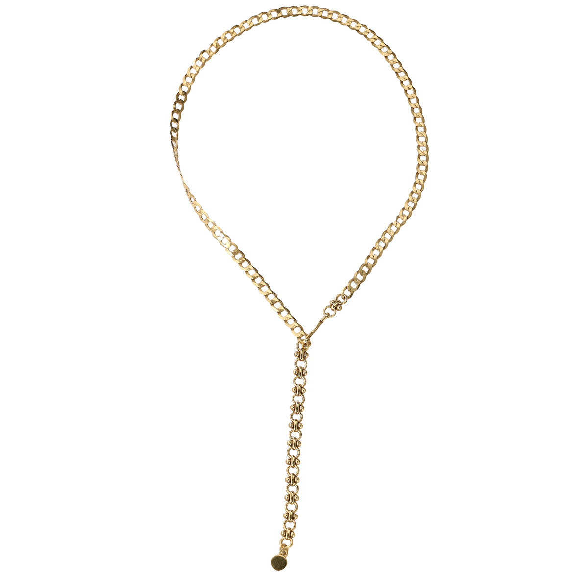 Curb Chain Y Necklace