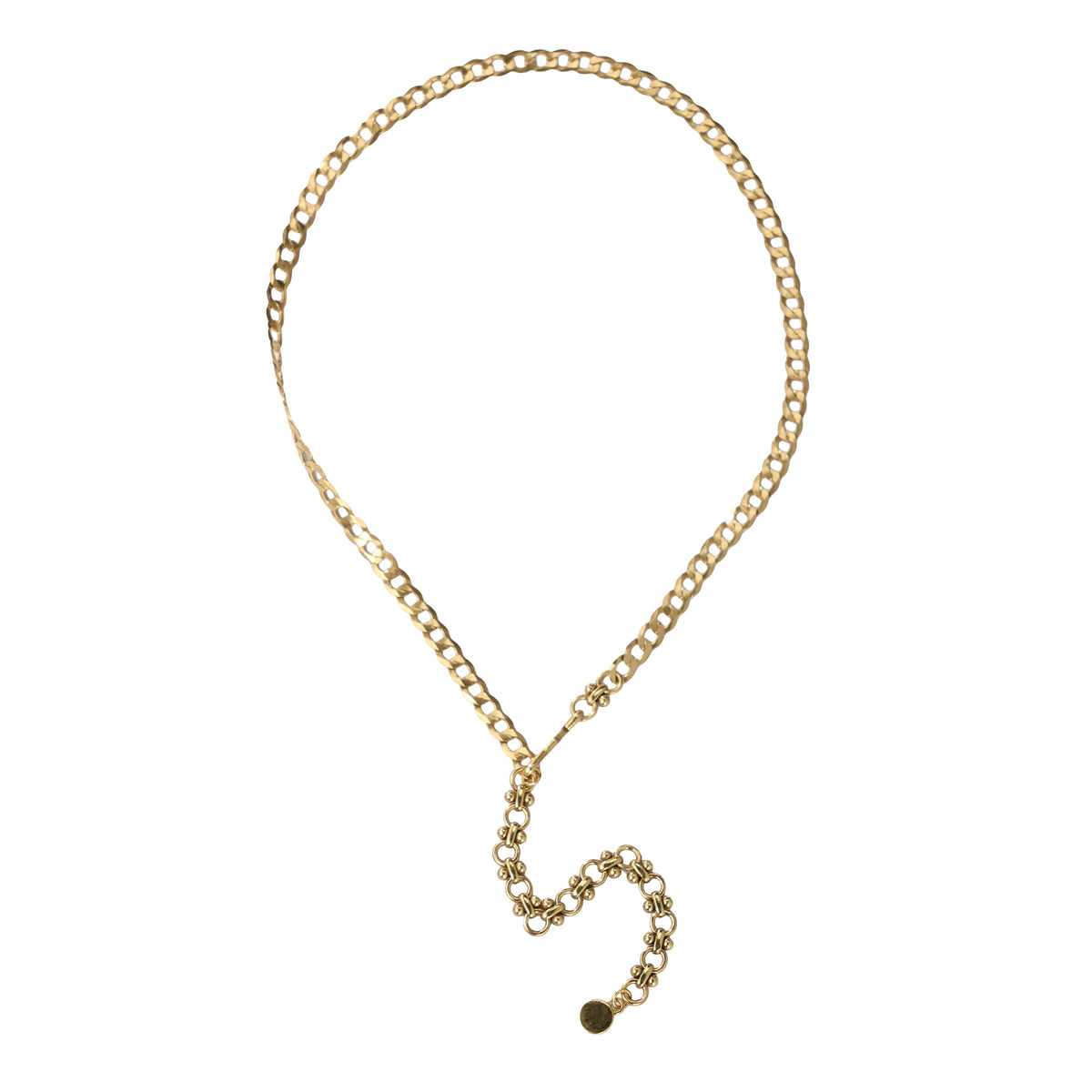 Curb Chain Y Necklace