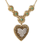 Pavé Heart Medallion Necklace
