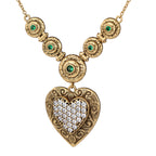 Pavé Heart Medallion Necklace