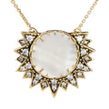 Mother-of-Pearl Style Sunburst Necklace