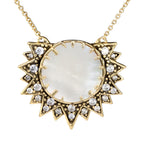 Mother-of-Pearl Style Sunburst Necklace