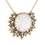 Mother-of-Pearl Style Sunburst Necklace