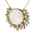 Mother-of-Pearl Style Sunburst Necklace