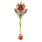 Crowned Heart Winged Pendant
