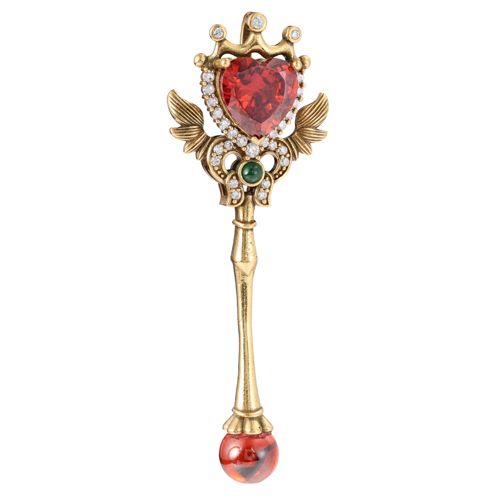 Crowned Heart Winged Pendant