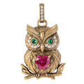 Owl Heart Statement Pendant