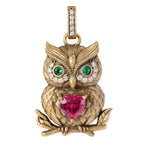 Owl Heart Statement Pendant