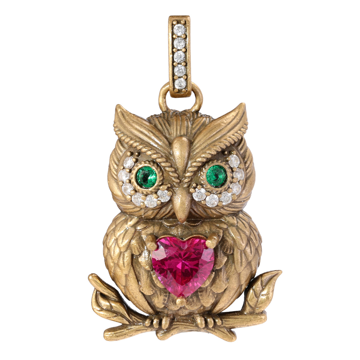 Owl Heart Statement Pendant