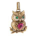 Owl Heart Statement Pendant