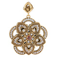 Floral Medallion Statement Pendant